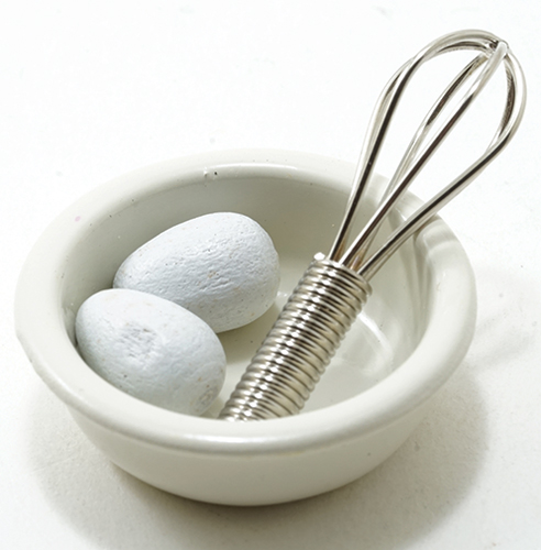 Dollhouse Miniature Whisk and Eggs